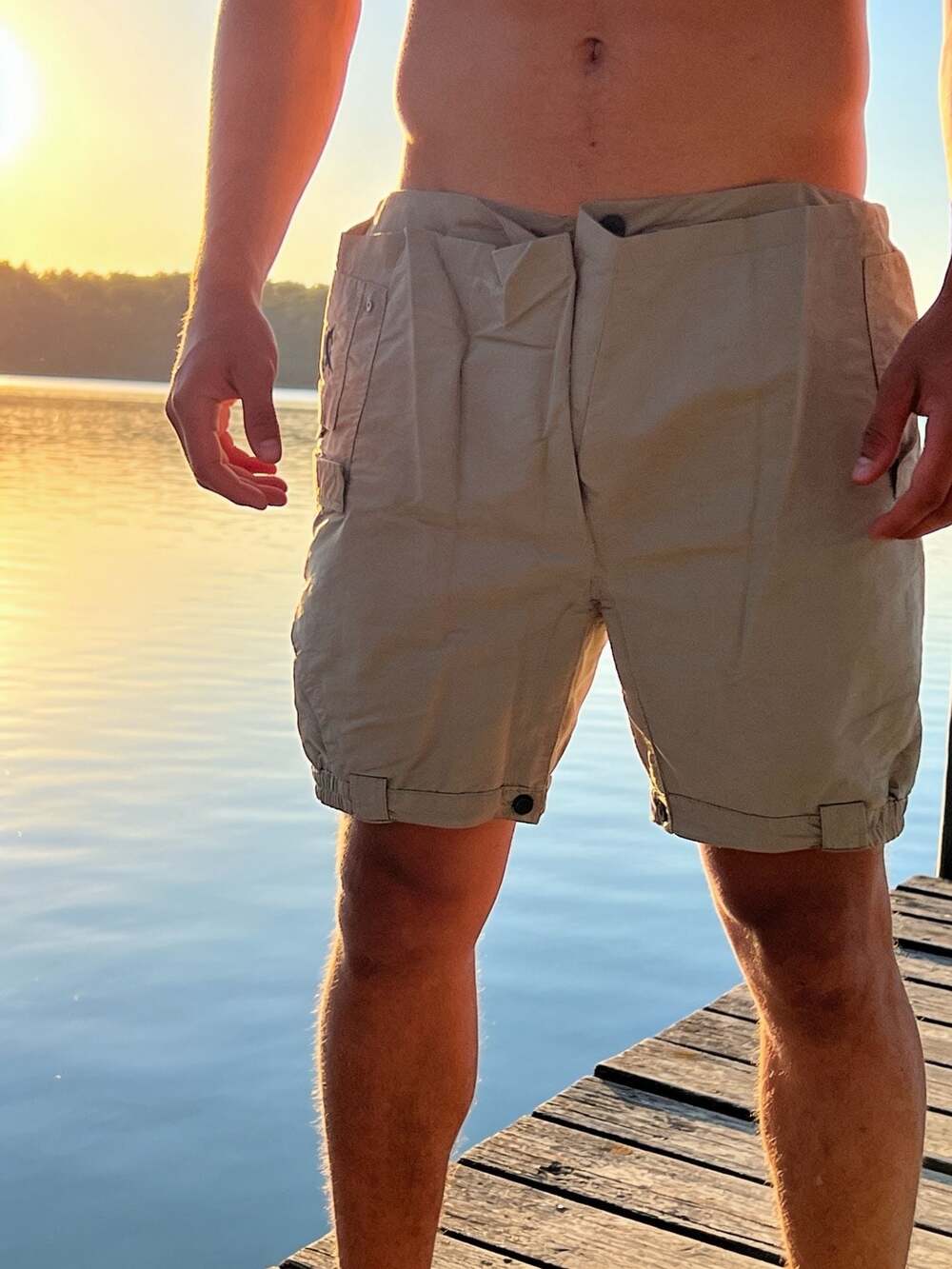 Reel Legends Men's Performance Outfitter Khaki Cargo Shorts Size 2XL